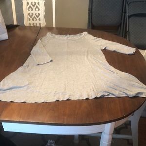 Grey flowy three quarter length top